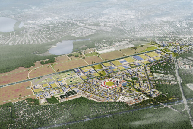 Berlin TXL von oben, 3D Grafik